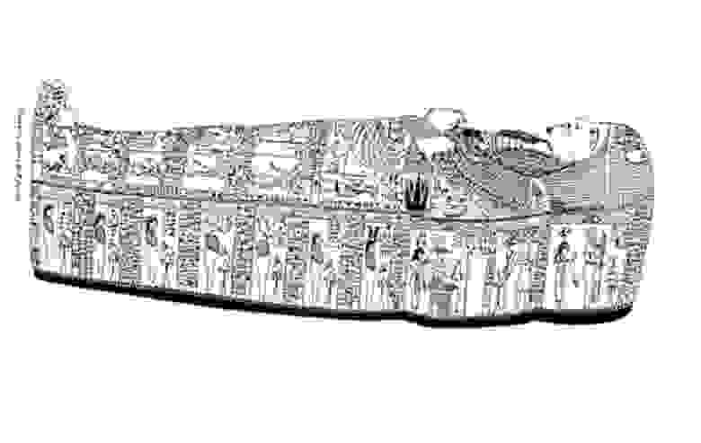 Скан рисунка из книги «Исследование египетской мумии», автор Уильям Осборн
