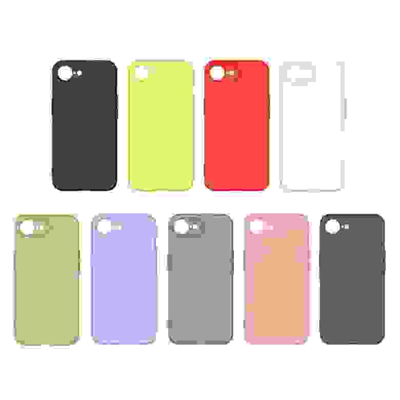 Разноцветные китайские силиконовые чехлы на iPhone SE4, тот случай, когда чехлы появились за год до самого устройства.