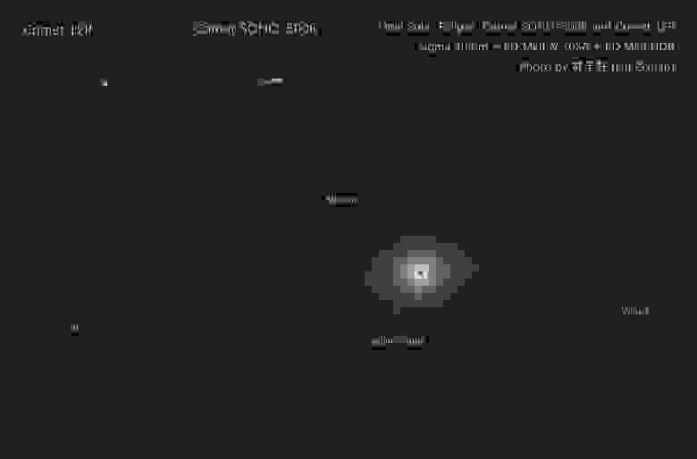 2 кометы в кадре во время затмения