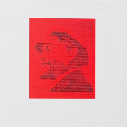 Портрет Ленина на обложке журнала «Кибернетика», выполненный ЭВМ, 1970 год. Этот пример иллюстрирует взаимосвязь между искусством, технологией и инновациями того времени. Картинка отсюда