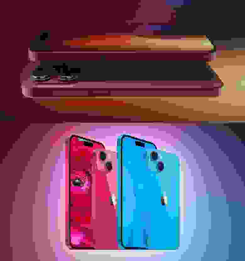 Визуализация цветовой гаммы новых iPhone 15 (© 9to5Mac)