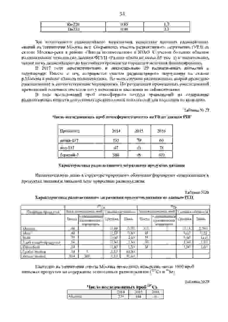 Госдоклад Управления Роспотребнадзора по городу Москве за 2017, страница 34