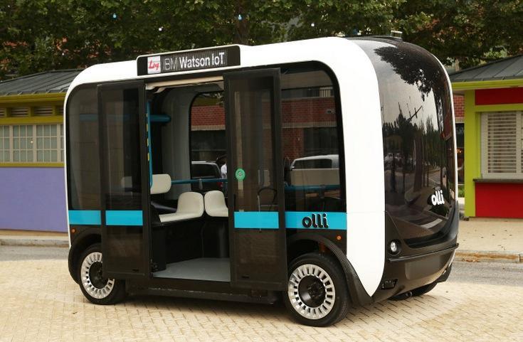 Olli — напечатанный на 3D-принтере беспилотный автобус, наделённый  интеллектом IBM Watson