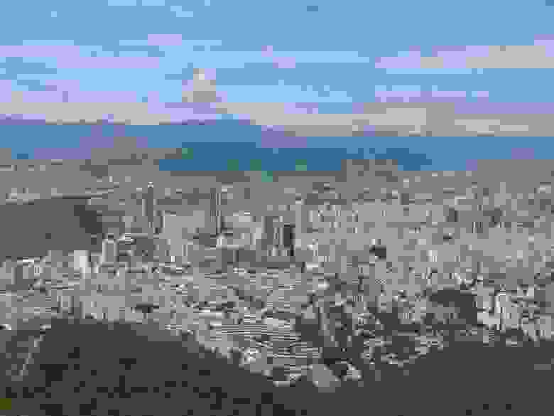 Вид на столицу - в верхней части видны "раковые опухоли", вползающие в Каракас 