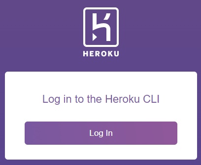 Окно авторизации в браузере, в котором уже выполнен вход в Heroku