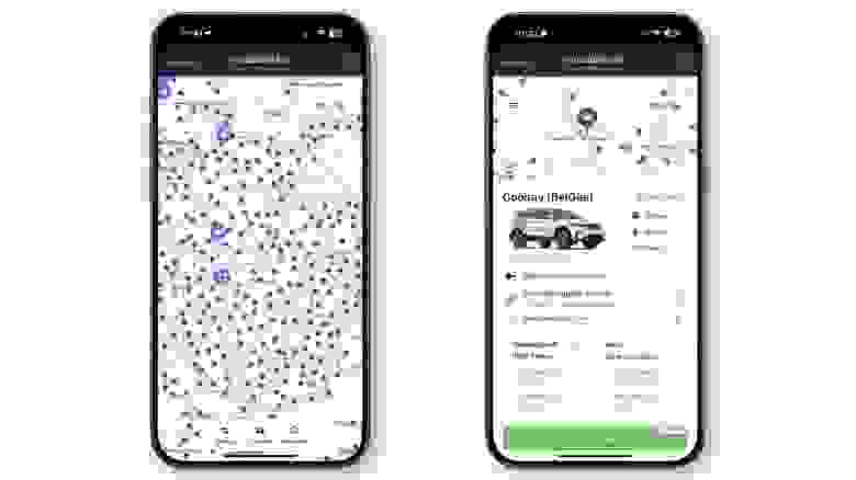 Мини-приложение «Ситидрайва» в Telegram.