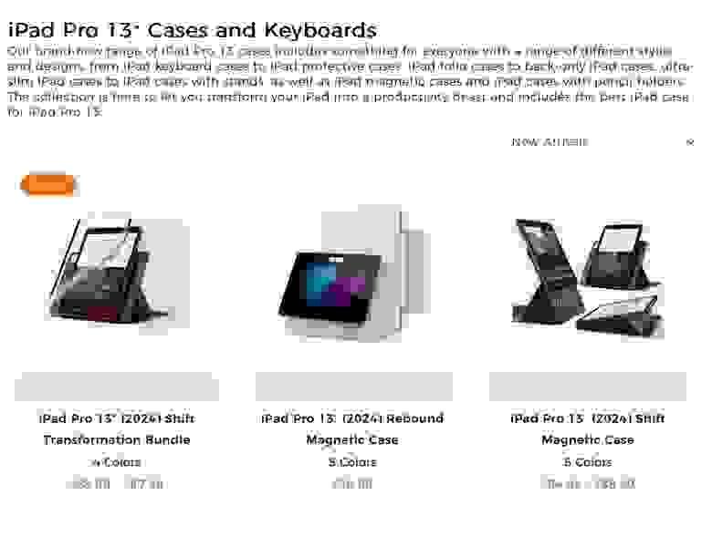 Аксессуары готовы и для новых iPad Pro 13”, которые, как ожидаются, выйдут в ближайшее время с OLED дисплеями и на чипе M3