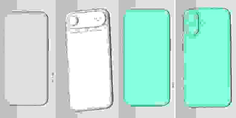 CAD-схема iPhone 17 Air и iPhone 17 от Диксона: спереди и сзади IMG_6805.jpeg