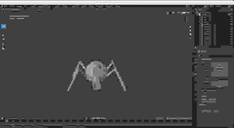 Модель дрона-паука в Blender