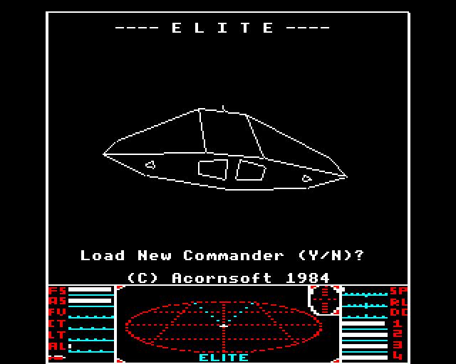 Стартовый экран Elite