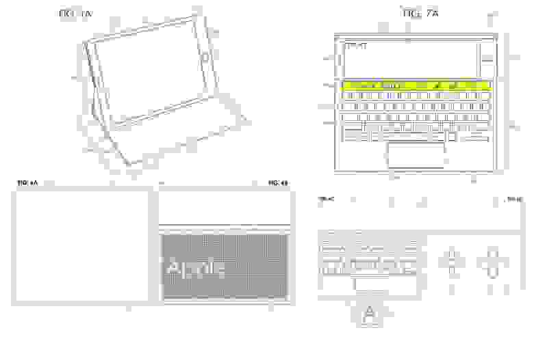 Патент Apple на новую клавиатуру Magic Keyboard для iPad (© Patently Apple) Патент Apple на новую клавиатуру Magic Keyboard для iPad (© Patently Apple)