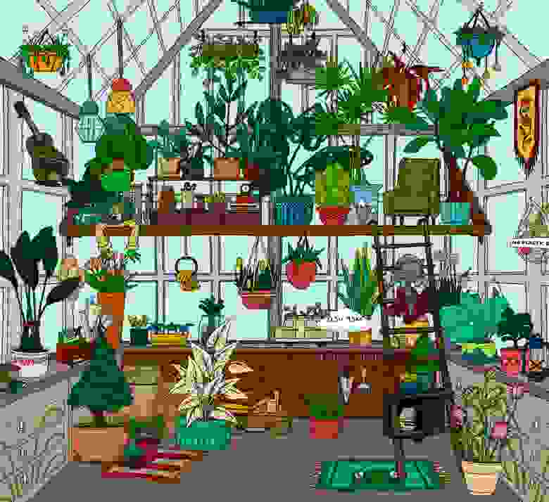 Теплица в игре Home Garden Lulu