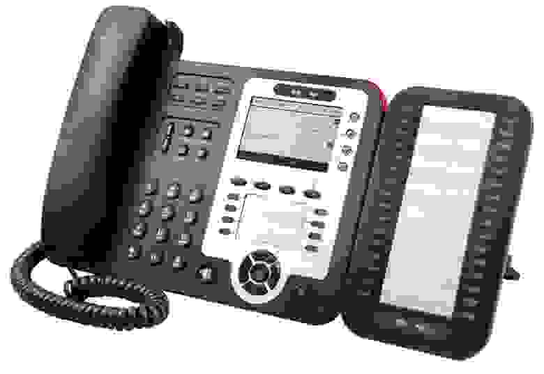 Корпоративный IP-телефон Escene ES410 с дополнительной панелью расширения на 32 кнопки