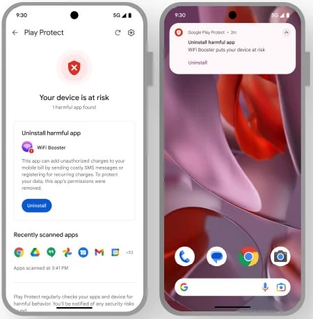 Предупреждение Play Protect Предупреждение Play Protect