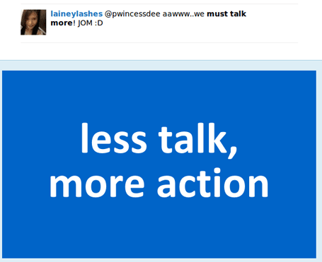 less talk, more action