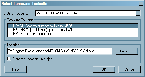 Microchip MPASM Toolsuite