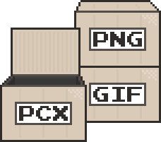 Schematic image of PCX, GIF and PNG