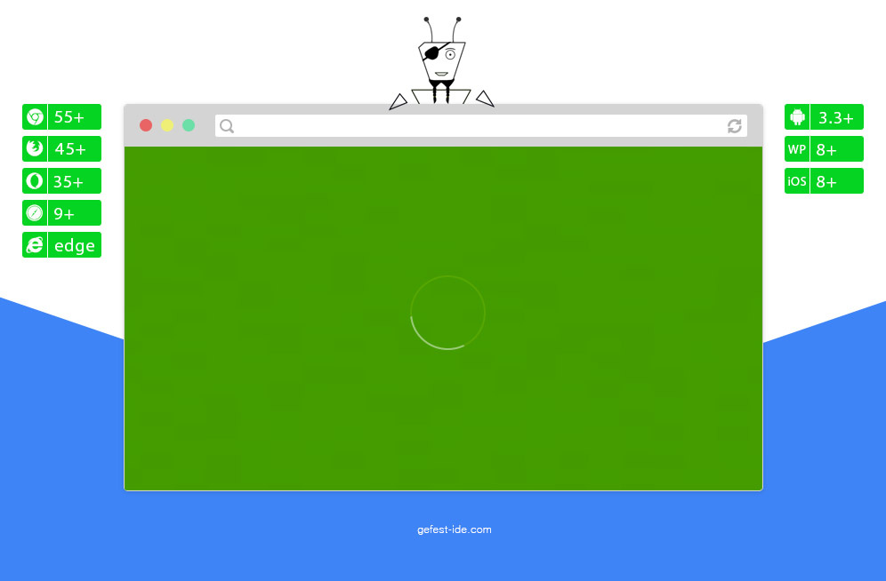 Круглый preloader на css - Simple single-element loading animation