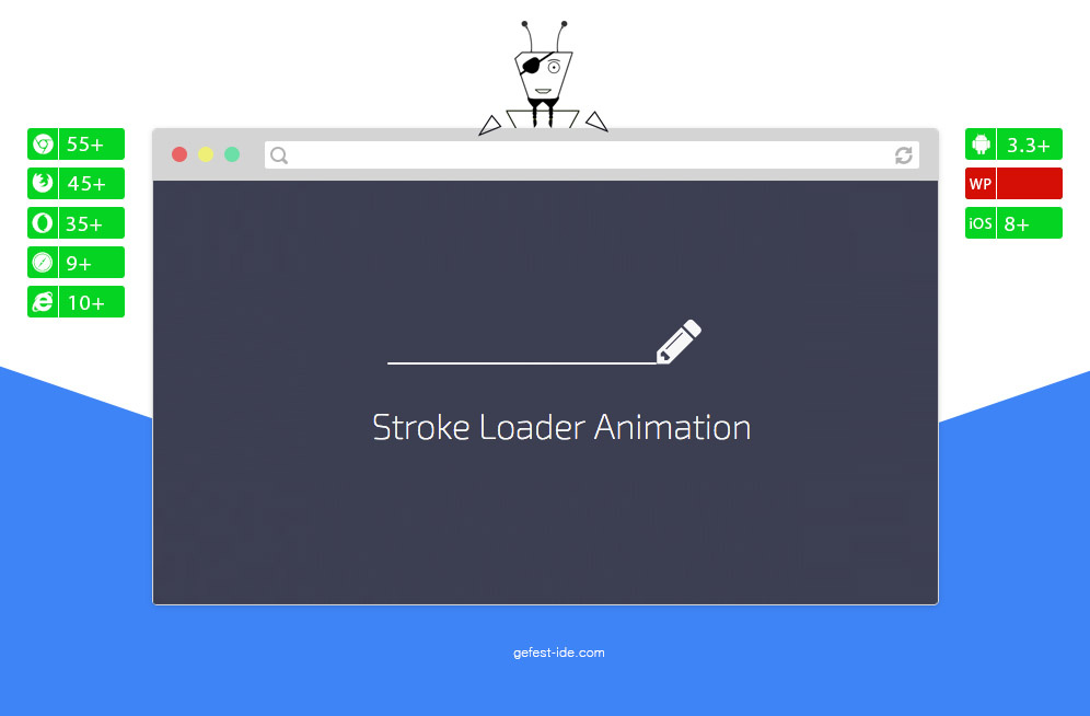 Необычный preloader на css - CSS Stroke Loader Animation