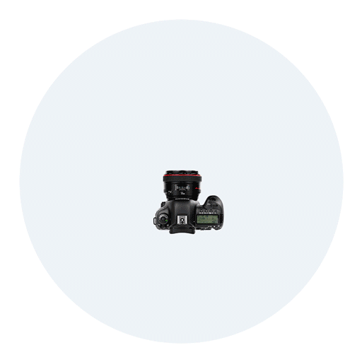 Animation of shooting 4 frames of panorama on fisheye lens