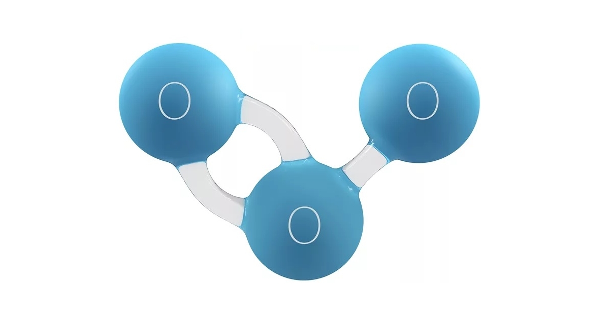 Газ озон б. Молекула озона. Модель молекулы озона. Озон ГАЗ. Озон химия.