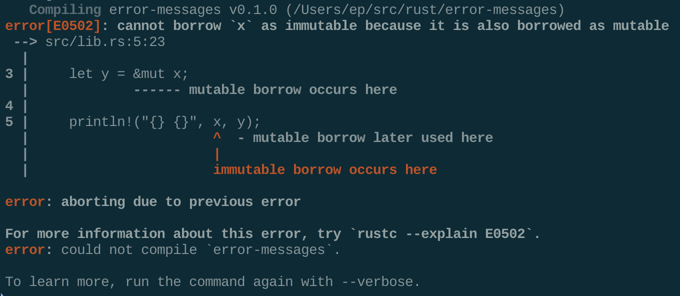 A terminal screenshot of the 1.43.0 error message.