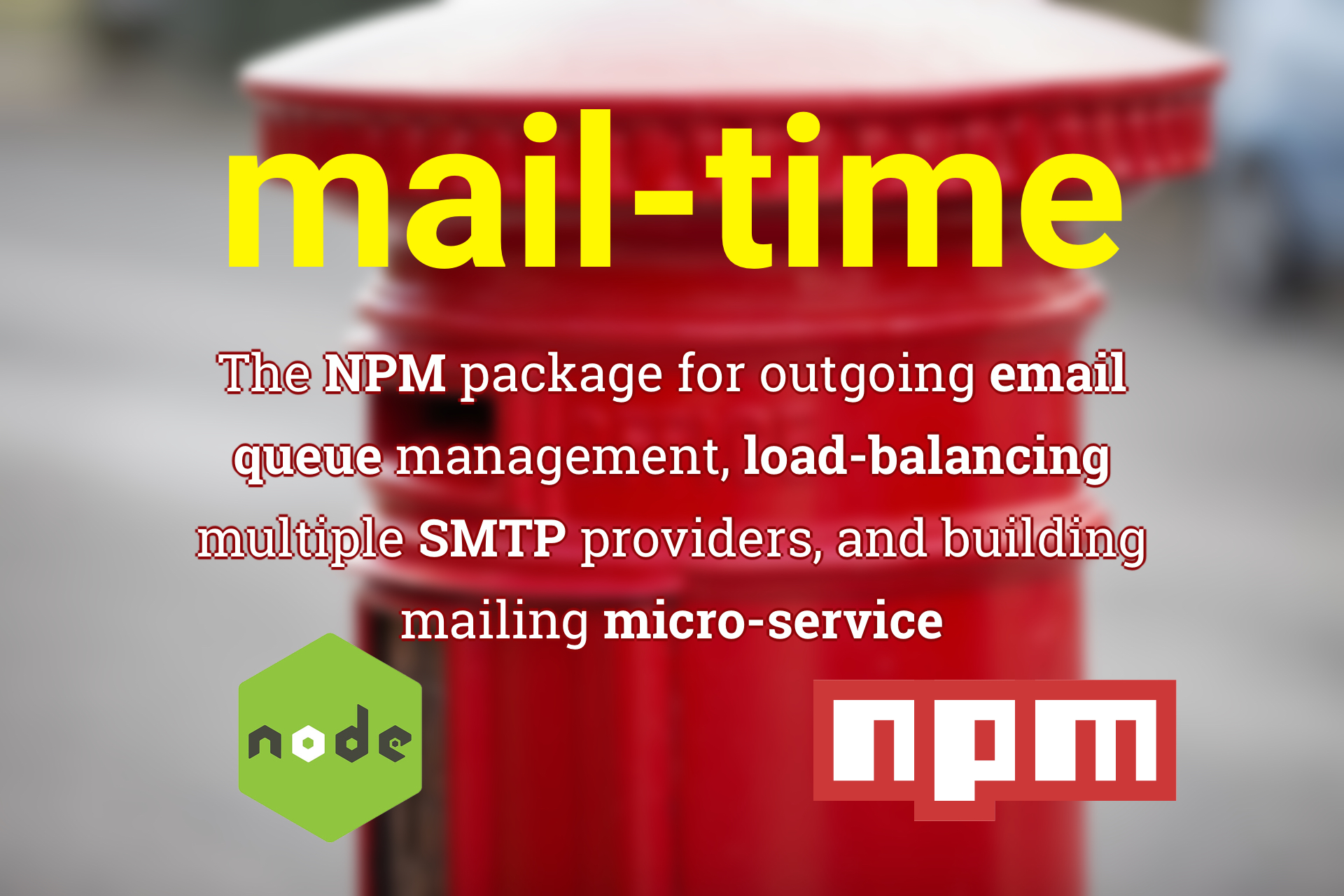 paquete NPM de tiempo de correo