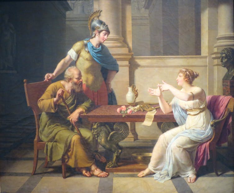 Debate de Sócrates y Aspazia