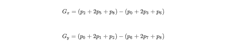 Gx and Gy equations