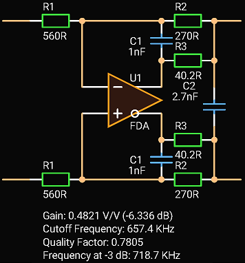 'Circuit Calculator', PCM4222 input low-pass filter reversed