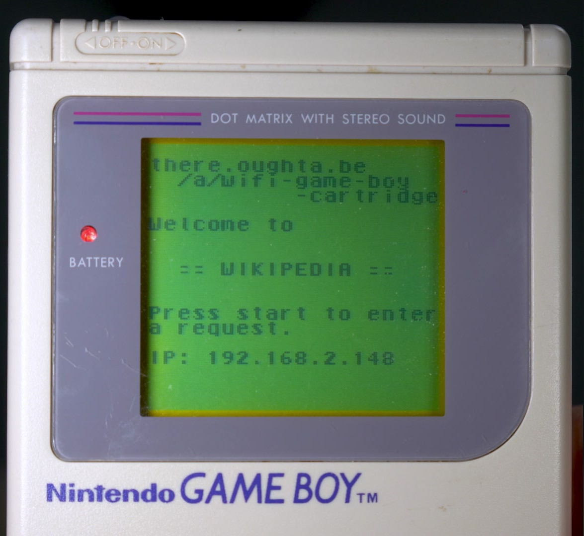 [Перевод] Разрабатываем картридж для Game Boy с Wi-Fi