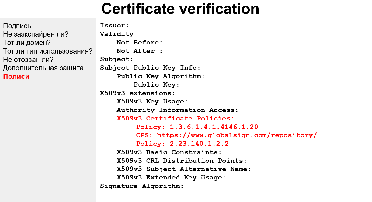 ssl - Альтернативное имя субъекта отсутствует в сертификате -