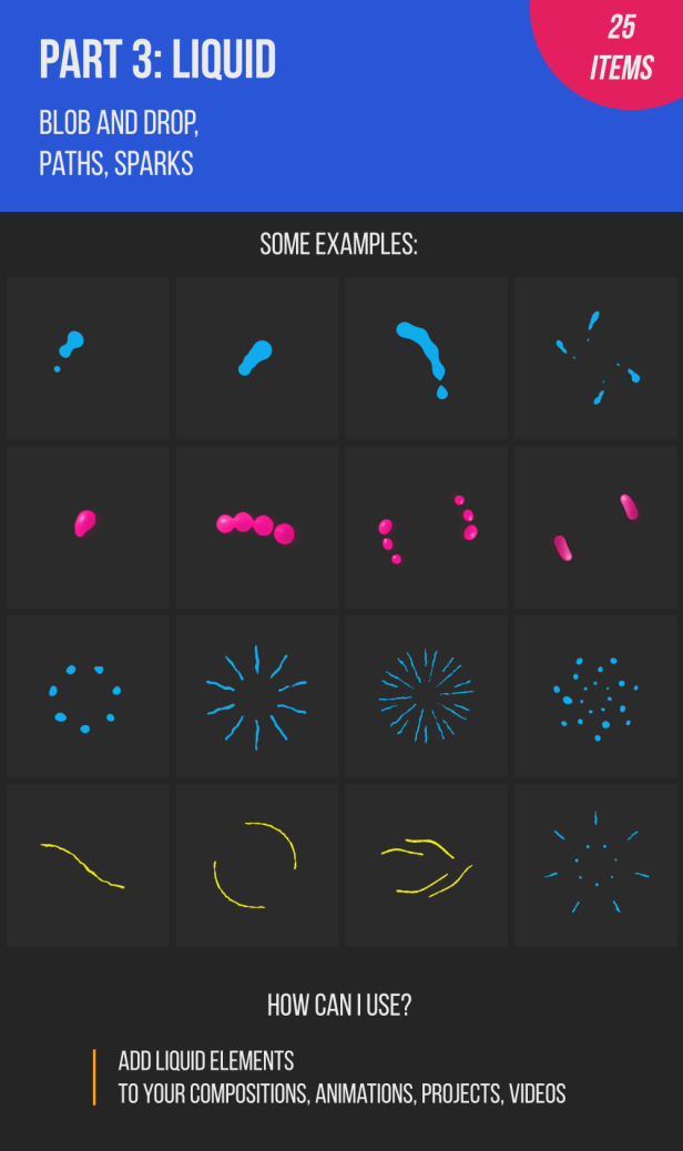 Shape and Motion Animated Elements Pack - 4