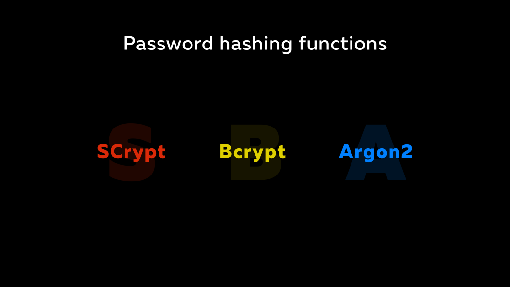Slide 14. Password hashing functions