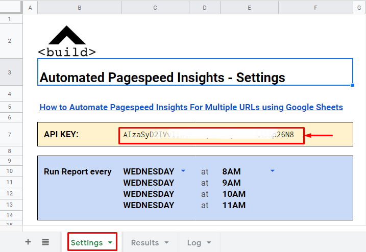 Автоматизируем получение данных о скорости загрузки сайта из Google PageSpeed Insights [шаблон]