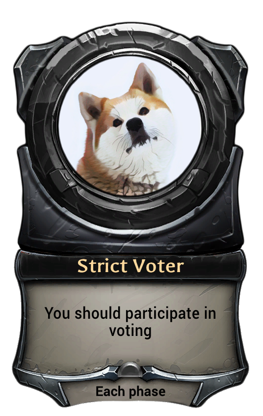 Макет карточки Strict Voter