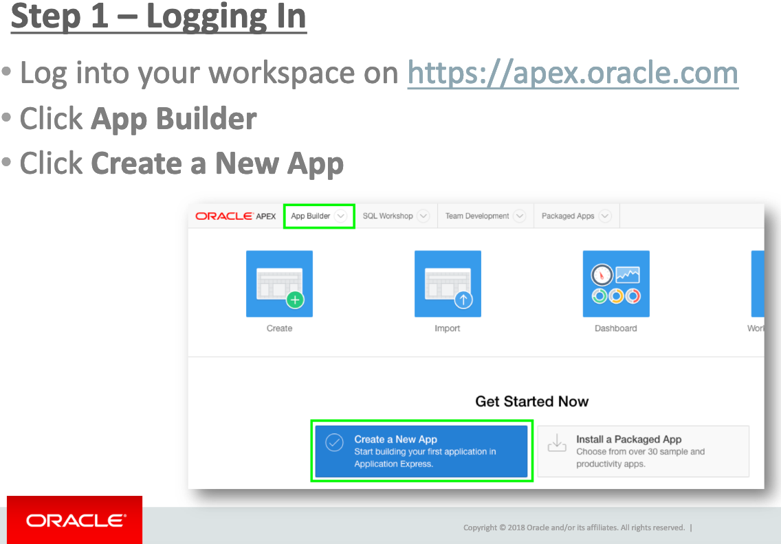 Captura de pantalla de un tutorial de ejemplo apex