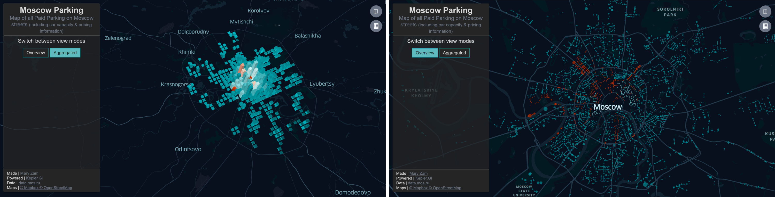 Demo app about paid parking in Moscow