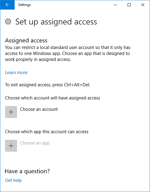 Assigned access