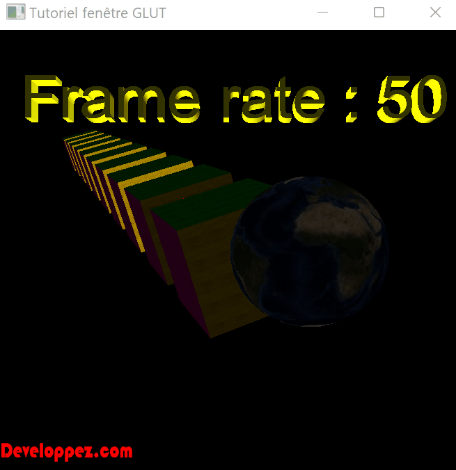 OpenGL в действии, 50 fps.