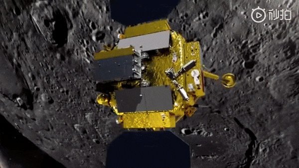 анимация посадки на Луну