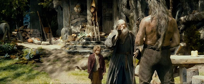 Gandalf and the gnomes in the house of Beorn